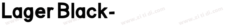 Lager Black字体转换